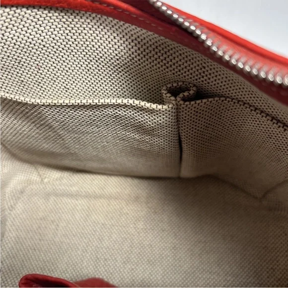 Y2K Dooney & Bourke Medium Red Pebbled Leather Bucket Bag / Tote Bag - Picture 13 of 13